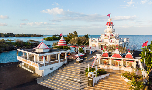 Sagar Shiv Mandir Hindu Temple on Mauritius Island.