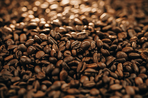Roasted coffee beans background. Can be used as a background