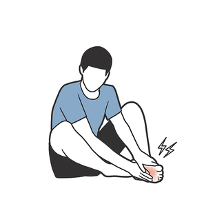 손발의 열 증상 질환 의학 일러스트
