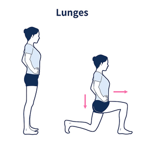 Lunges 맨몸운동 홈트레이닝 일러스트