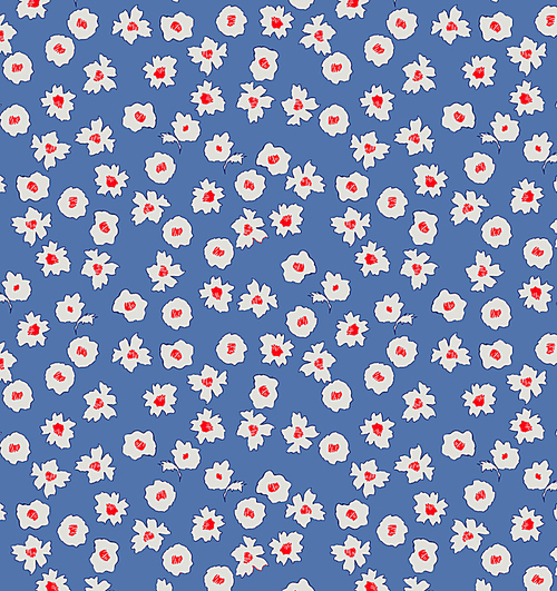 단순화한 추상 꽃 패턴