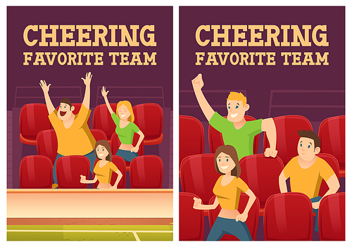 men and women cheer and support game team