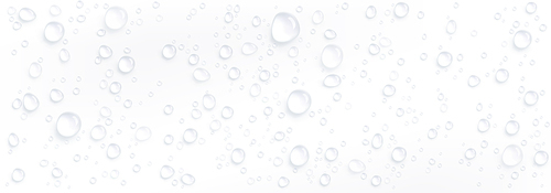 Clear water drops, dew or dripping rain droplets isolated on white . Vector realistic set of pure aqua liquid flows, condensation on cool surface