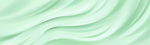 Cream texture, green background of cosmetics gel or ice cream with smooth ripples and waves. Mint cosmetic, frosting, moisture balm, creamy dessert horizontal backdrop Realistic 3d vector illustration