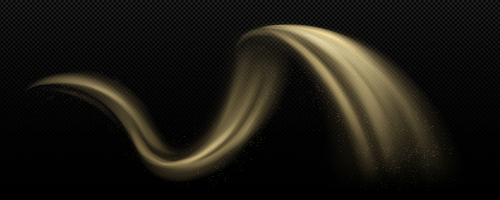 Isolated dust swirl vector on transparent background. Sand wind tail effect with powder. Dirt speed motion tail with glitter. Curve wave stream of sandstorm in desert. Abstract dirty pollution vortex.