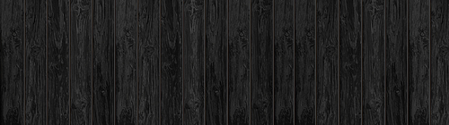 Realistic black wooden board background. Vector illustration of floor, wall, table surface top view with vertical wood planks. Natural material texture for home interior design and decor, rustic style