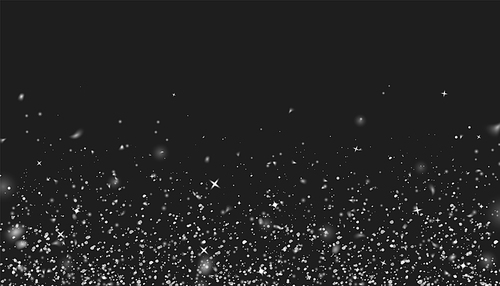 Star dust png effect with white glitter light shimmer texture. Night flare glow for luxury Christmas holiday illustration. Abstract shiny starburst glare bg with snow powder spray on bottom with blur