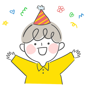 생일날 고깔모자를 쓴 아이 3