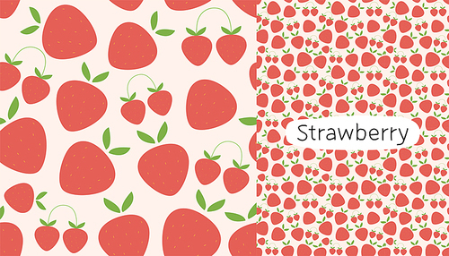 딸기 심플 패턴 배경 디자인.