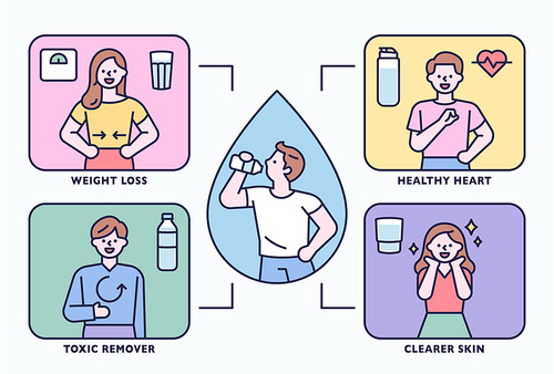 물을 마시면 생기는 긍정적인 효과들.