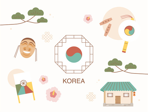 한국 전통 사물들.