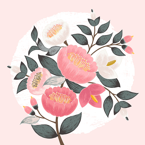 Vector illustration of a floral bouquet