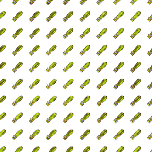 Seamless pattern of cacti and succulents in pots. In the hand drawn style. For scrapbooking, fabric, wrapping paper