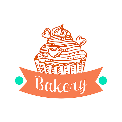 Set of bakery logos, labels and design Elements. Fresh bread, cakes, pies. In vintage style.