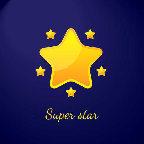 shiny golden star icon , eps 10