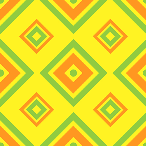 Yellow seamless geometric pattern with square. Can be used in textiles, for book design, website background.