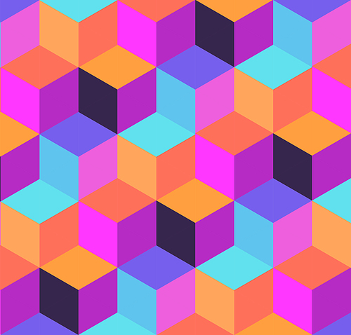Geometric pattern of cubes and lozenges. Abstract background for your business.