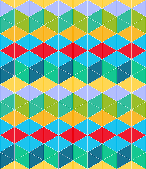 Geometric seamless pattern of cubes and lozenges. Abstract background for your business.