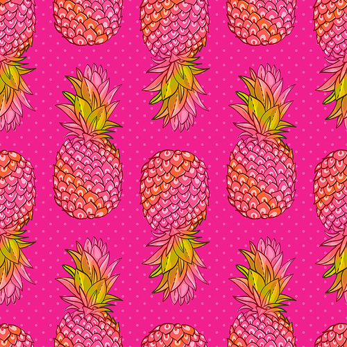 Pineapple creative trendy seamless pattern. Neon colors fashionable style memphis, rave Texture for scrapbooking, wrapping paper, textiles, web page, textile wallpapers, surface design, fashion