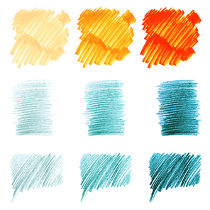 Bright colorful colors vector marker stains