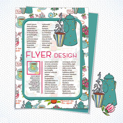 Graphic design and layout template concept for flying brochure flyer poster