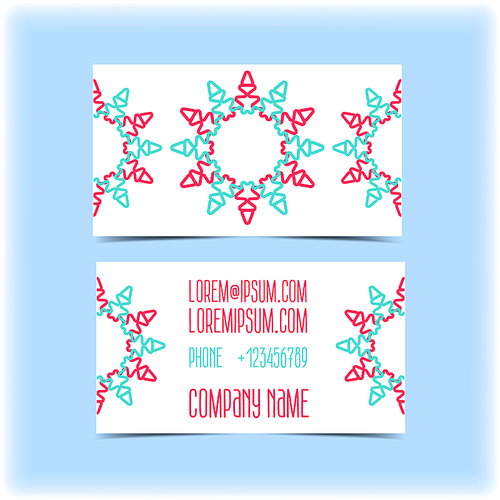 Business carBusiness card with floral ornament, monogram trending style mono line.d with floral ornament, monogram trending style mono line.