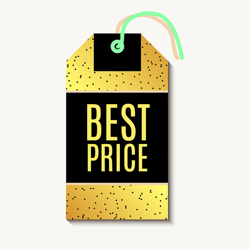 Tag sale, discount. With pinapple gold background. For advertising, business websites print