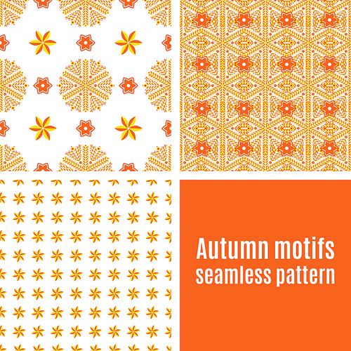 set of simple abstract orange patterns. on the topic of , thanksgiving day. for wallpaper patterns, web page background, pattern, surface