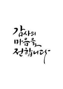 캘리그라피 감사의 마음을 전합니다