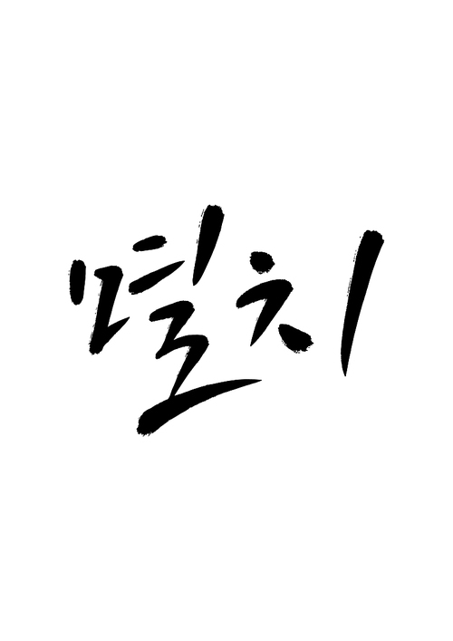 캘리그라피 멸치