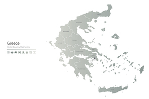 그리스 지도. greece vector map.