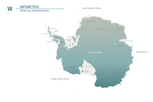 남극 지도. antarctica vector map.