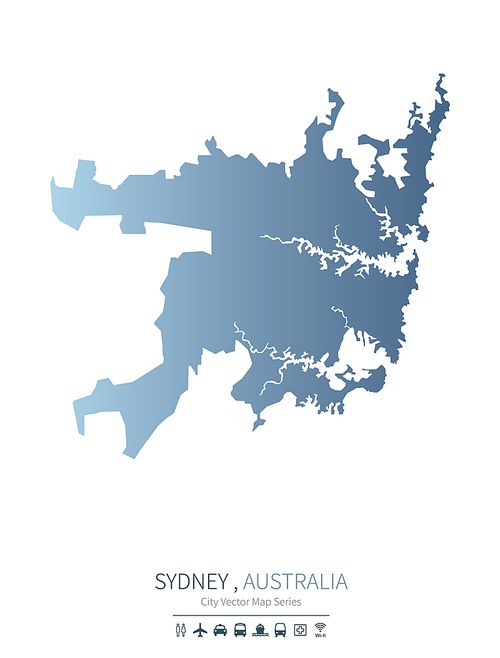 시드니 지도. 호주의 도시맵. sydney city map.