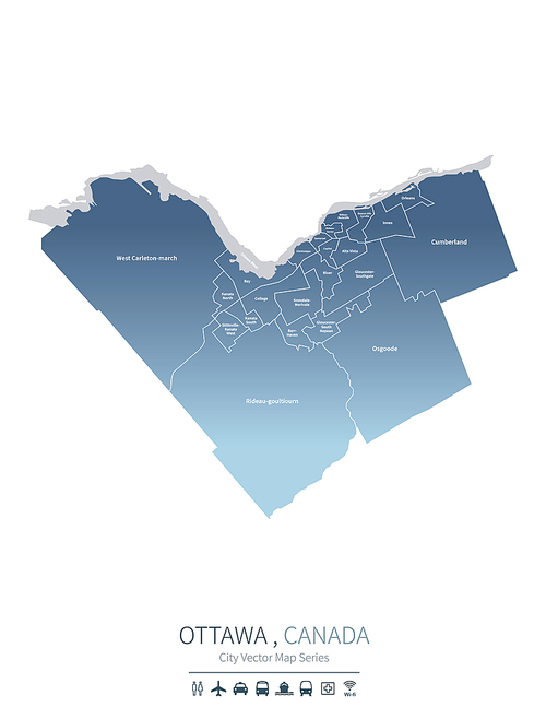 오타와 지도. 캐나다의 도시맵. ottawa city map.