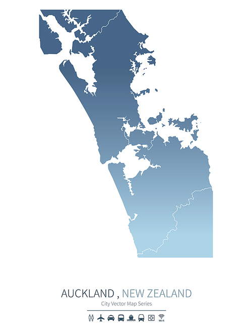 오클랜드 지도. 뉴질랜드의 도시맵. auckland city map.