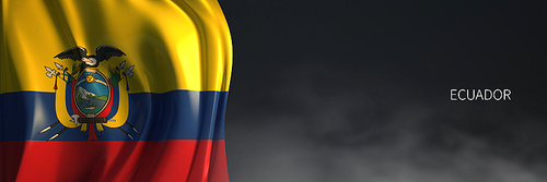 에콰도르의 국기. 남아메리카 국가들의 국기 시리즈. ecuador flag.