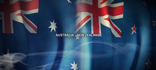 호주와 뉴질랜드의 글로벌 비지니스 컨셉 국기 3d background. australia and new zealand flag.
