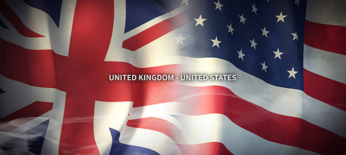 영국과 미국의 글로벌 비지니스 컨셉 국기 3d background. uk and us flag.