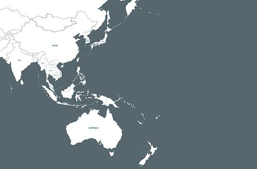 한국과 동아시아 주변국가들의 vector.