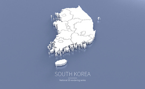 남한  3d rendering map.