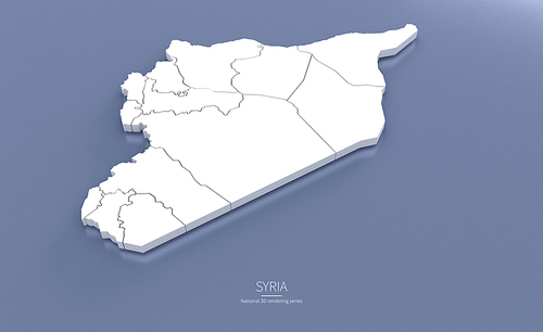 시리아 3d rendering map.