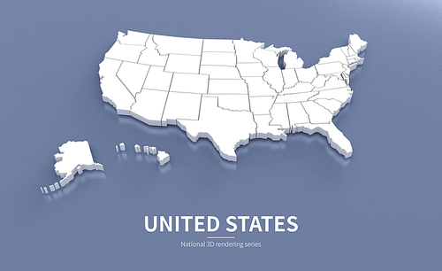 미국 3d rendering map.