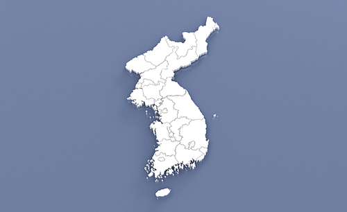 대한민국 3d rendering map.