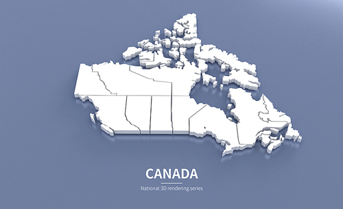 캐나다 3d rendering map.