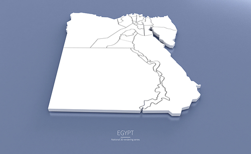 이집트 3d rendering map.