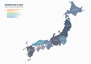 일본 행정구역 지도. japan district map.