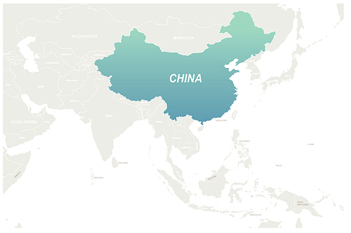 중국 지도. china vector map.