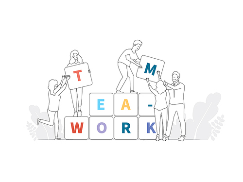 Business team work illustration vector.