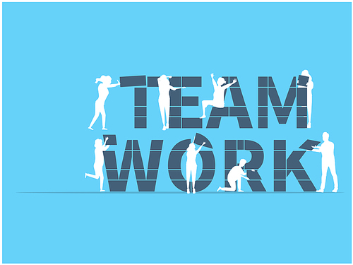 Business team work illustration vector.
