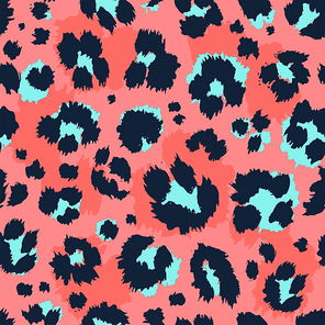Leopardpatterndesignfunnydrawingseamlesspattern.Letteringposterort-shirttextilegraphicdesignwallpaperwrappingpaper.